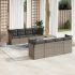 Set mobilier de grădină cu perne, 9 piese, negru, poliratan GartenMobel Dekor