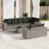 Set mobilier de grădină cu perne, 9 piese, negru, poliratan GartenMobel Dekor