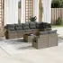 Set mobilier de grădină cu perne, 9 piese, negru, poliratan GartenMobel Dekor