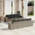 Set mobilier de grădină cu perne, 9 piese, negru, poliratan GartenMobel Dekor