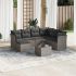 Set mobilier de grădină cu perne, 8 piese, negru, poliratan GartenMobel Dekor