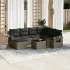 Set mobilier de grădină cu perne, 8 piese, negru, poliratan GartenMobel Dekor