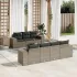 Set mobilier de grădină cu perne, 8 piese gri deschis poliratan GartenMobel Dekor