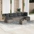 Set mobilier de grădină cu perne, 8 piese, negru, poliratan GartenMobel Dekor