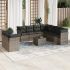 Set canapele de grădină cu perne, 10 piese, negru, poliratan GartenMobel Dekor