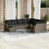 Set canapele de grădină cu perne, 10 piese, negru, poliratan GartenMobel Dekor