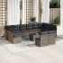 Set mobilier de grădină cu perne, 13 piese, negru, poliratan GartenMobel Dekor