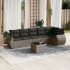 Set canapele de grădină cu perne, 7 piese, negru, poliratan GartenMobel Dekor