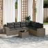 Set canapele de grădină cu perne, 7 piese, negru, poliratan GartenMobel Dekor