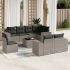 Set mobilier de grădină cu perne, 9 piese, negru, poliratan GartenMobel Dekor