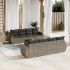 Set mobilier de grădină cu perne, 9 piese, negru, poliratan GartenMobel Dekor