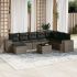 Set mobilier de grădină cu perne, 9 piese, negru, poliratan GartenMobel Dekor