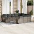 Set canapele de grădină cu perne, 11 piese, negru, poliratan GartenMobel Dekor