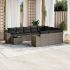 Set canapele de grădină cu perne, 11 piese, negru, poliratan GartenMobel Dekor