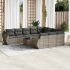 Set canapele de grădină cu perne, 11 piese, negru, poliratan GartenMobel Dekor
