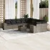 Set canapele de grădină cu perne, 11 piese, gri, poliratan GartenMobel Dekor