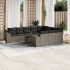 Set canapele de grădină cu perne, 11 piese, negru, poliratan GartenMobel Dekor