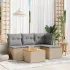 Set mobilier de grădină cu perne, 5 piese, negru, poliratan GartenMobel Dekor