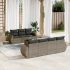 Set mobilier de grădină cu perne, 8 piese, negru, poliratan GartenMobel Dekor