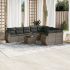 Set canapele de grădină cu perne, 10 piese, negru, poliratan GartenMobel Dekor