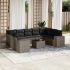 Set canapele de grădină cu perne, 10 piese, negru, poliratan GartenMobel Dekor