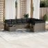 Set canapele de grădină cu perne, 10 piese, negru, poliratan GartenMobel Dekor