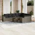 Set canapele de grădină cu perne, 10 piese, negru, poliratan GartenMobel Dekor