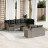 Set canapele de grădină cu perne, 10 piese, negru, poliratan GartenMobel Dekor