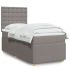 Pat box spring cu saltea, albastru, 80x200 cm, textil GartenMobel Dekor