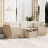 Set canapele de grădină cu perne, 7 piese, negru, poliratan GartenMobel Dekor