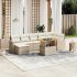 Set mobilier de grădină cu perne, 8 piese, negru, poliratan GartenMobel Dekor
