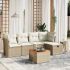 Set mobilier de grădină cu perne, 6 piese, negru, poliratan GartenMobel Dekor