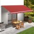 Pânză copertină, galben & alb, 6x3 m (cadrul nu este inclus) GartenMobel Dekor