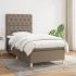 Pat box spring cu saltea, gri închis, 80x200 cm, textil GartenMobel Dekor