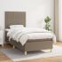Pat box spring cu saltea, gri închis, 80x200 cm, textil GartenMobel Dekor