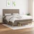 Pat box spring cu saltea, negru, 180x200 cm, catifea GartenMobel Dekor