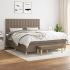 Pat box spring cu saltea, albastru, 180x200 cm, material textil GartenMobel Dekor