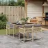 Set mobilier de grădină cu perne, 9 piese, maro, poliratan GartenMobel Dekor