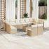 Set mobilier de grădină cu perne, 13 piese, negru, poliratan GartenMobel Dekor