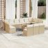 Set mobilier de grădină cu perne, 14 piese, negru, poliratan GartenMobel Dekor