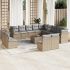 Set mobilier de grădină cu perne, 14 piese, negru, poliratan GartenMobel Dekor