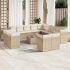 Set mobilier de grădină cu perne, 14 piese, negru, poliratan GartenMobel Dekor