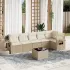 Set canapele de grădină cu perne, 7piese gri deschis poliratan GartenMobel Dekor