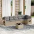 Set canapele de grădină cu perne, 7piese gri deschis poliratan GartenMobel Dekor