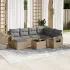 Set mobilier de grădină cu perne, 8 piese, negru, poliratan GartenMobel Dekor