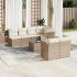 Set mobilier de grădină cu perne, 8 piese, negru, poliratan GartenMobel Dekor