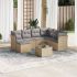 Set mobilier de grădină cu perne, 8 piese, negru, poliratan GartenMobel Dekor