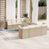 Set mobilier de grădină cu perne, 9 piese, negru, poliratan GartenMobel Dekor