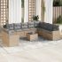 Set canapele de grădină cu perne, 11 piese, negru, poliratan GartenMobel Dekor