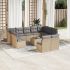 Set canapele de grădină, 12 piese, cu perne, negru, poliratan GartenMobel Dekor